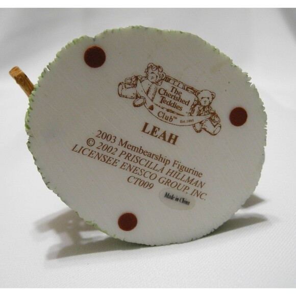 Cherished Teddies Leah‎ 2003 Symbol Of Membership CT009 Bear Figurine - Picture 6 of 7